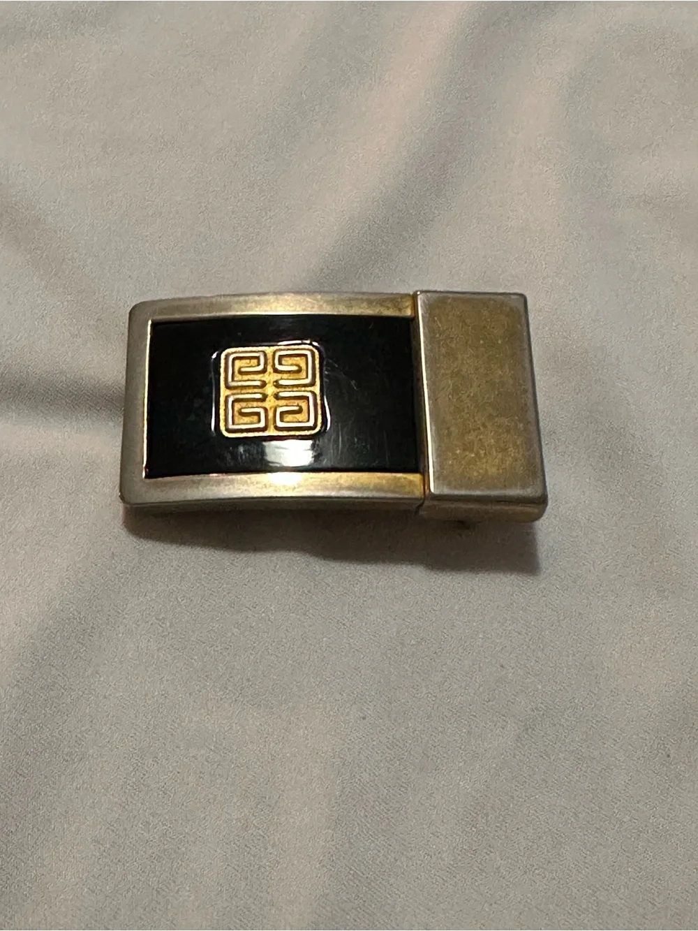 Givenchy 4G Logo Belt Buckle - Gold & Black Enamel Hardware